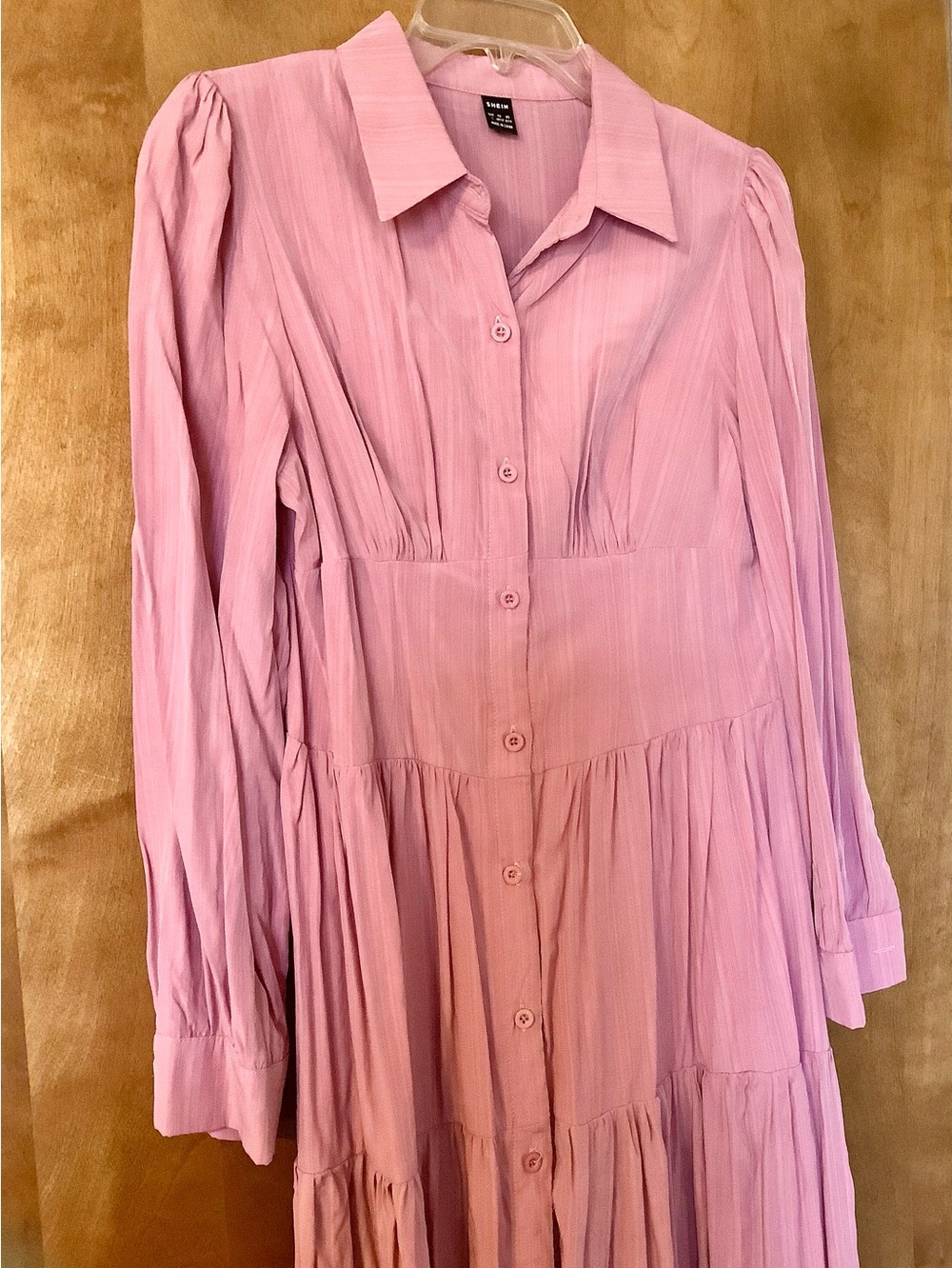 SHEIN Dusty Rose Button-Front Maxi Dress - Picture 7 of 9